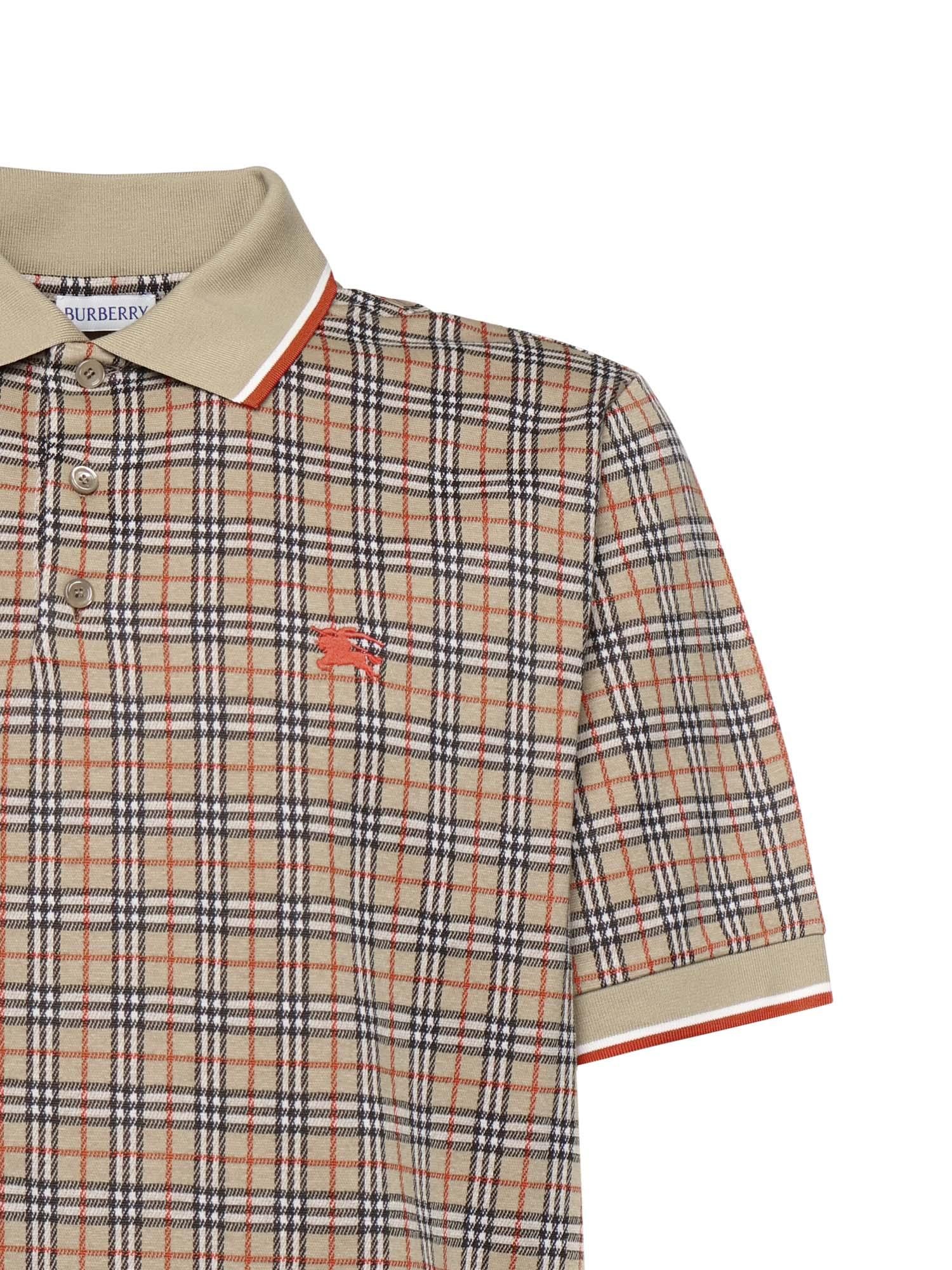 Polo in misto cotone Check 8119561 B9368 BURBERRY 