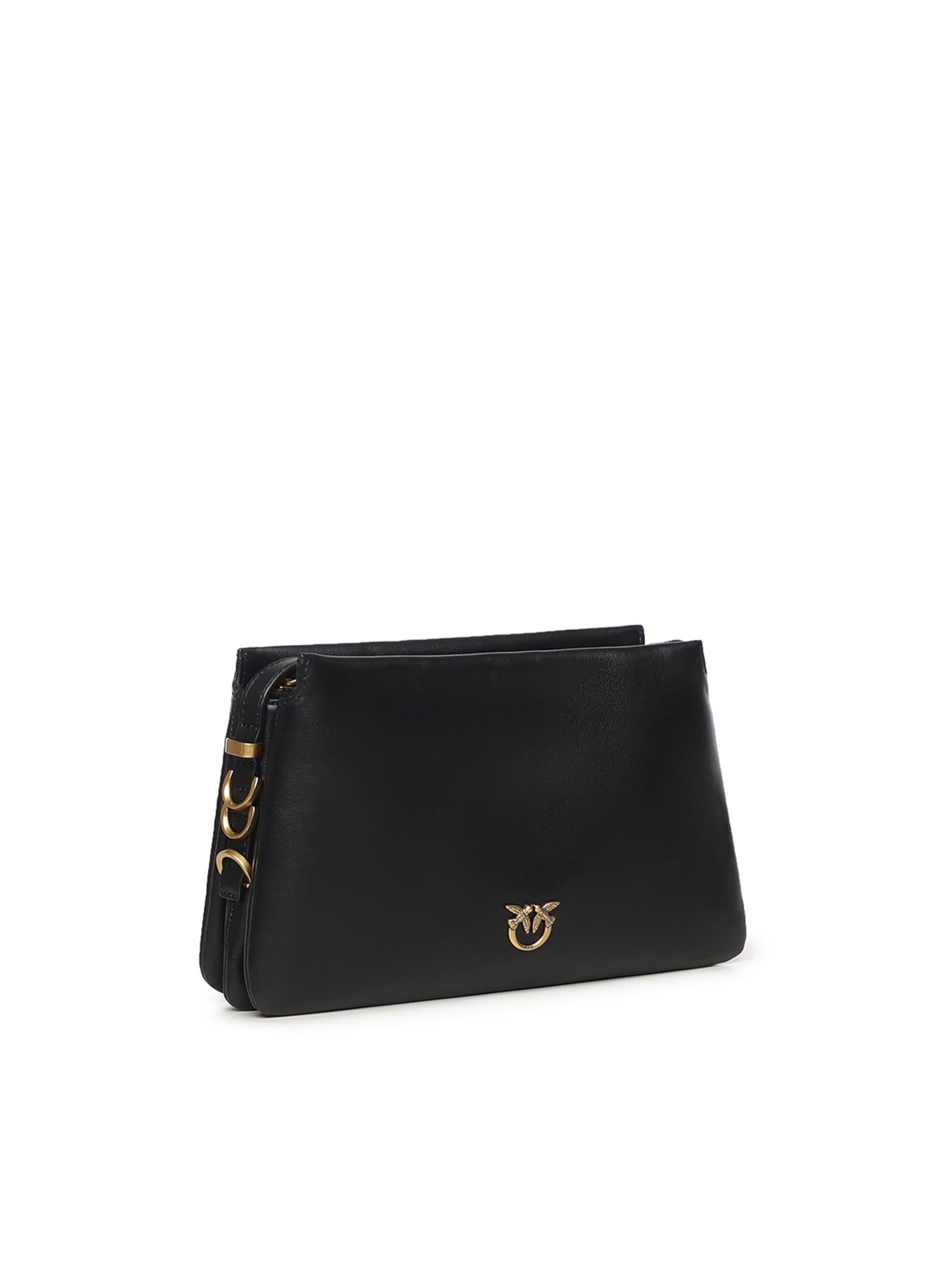 Borsa a tracolla Mini One, Two, Three Bag in pelle<BR/> 105883 A0QOZ99Q PINKO 