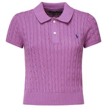 Polo cropped a trecce<BR/> 211972118 002 POLO RALPH LAUREN 