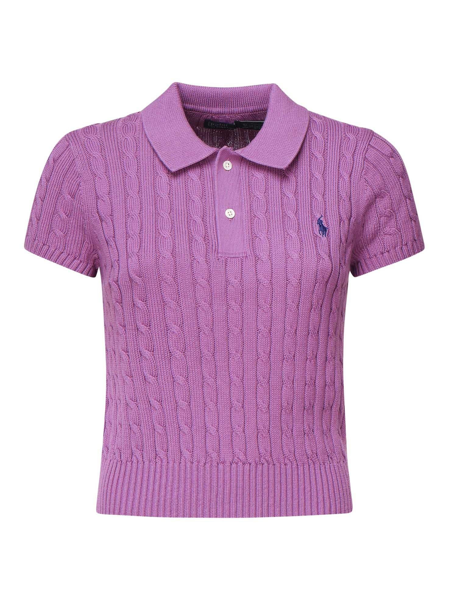 Polo cropped a trecce<BR/> 211972118 002 POLO RALPH LAUREN 