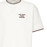 T-shirt Slogan Piqué HTS262CO167 OW Drôle de Monsieur 