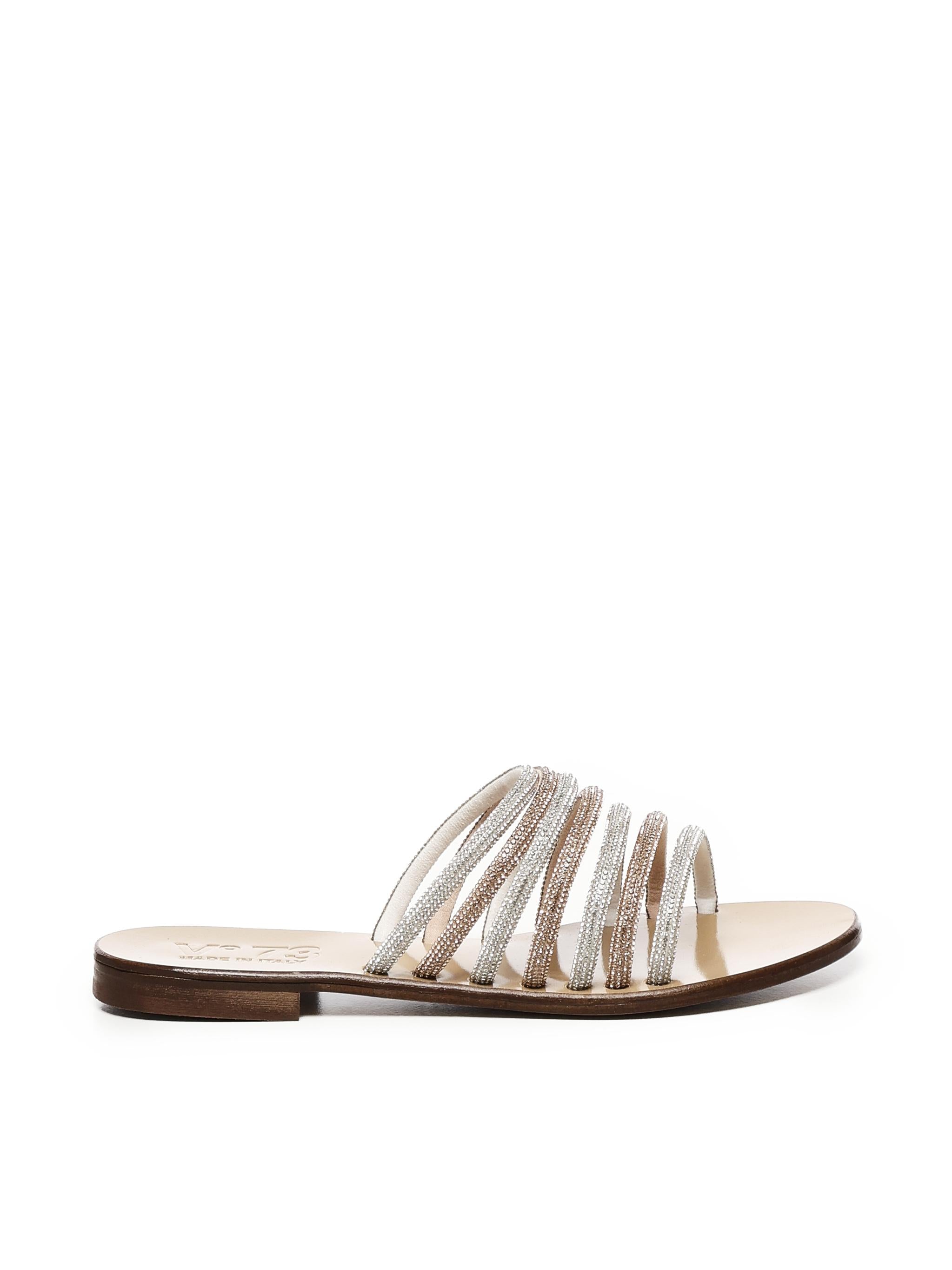 Sandali Fredy con strass 73SC8V501STR FREDYARGENTO/NUDO V° 73 