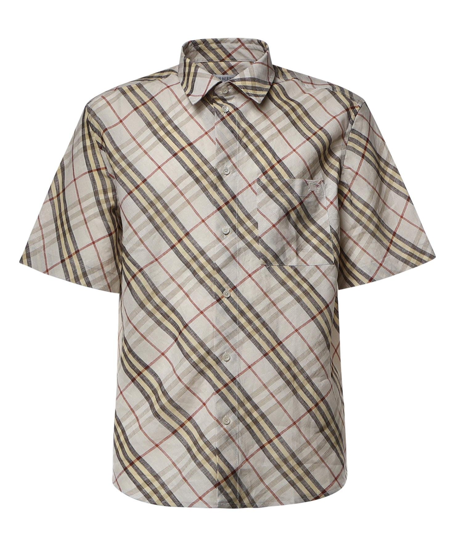 Camicia Check in lino 8123685 B8754 BURBERRY 