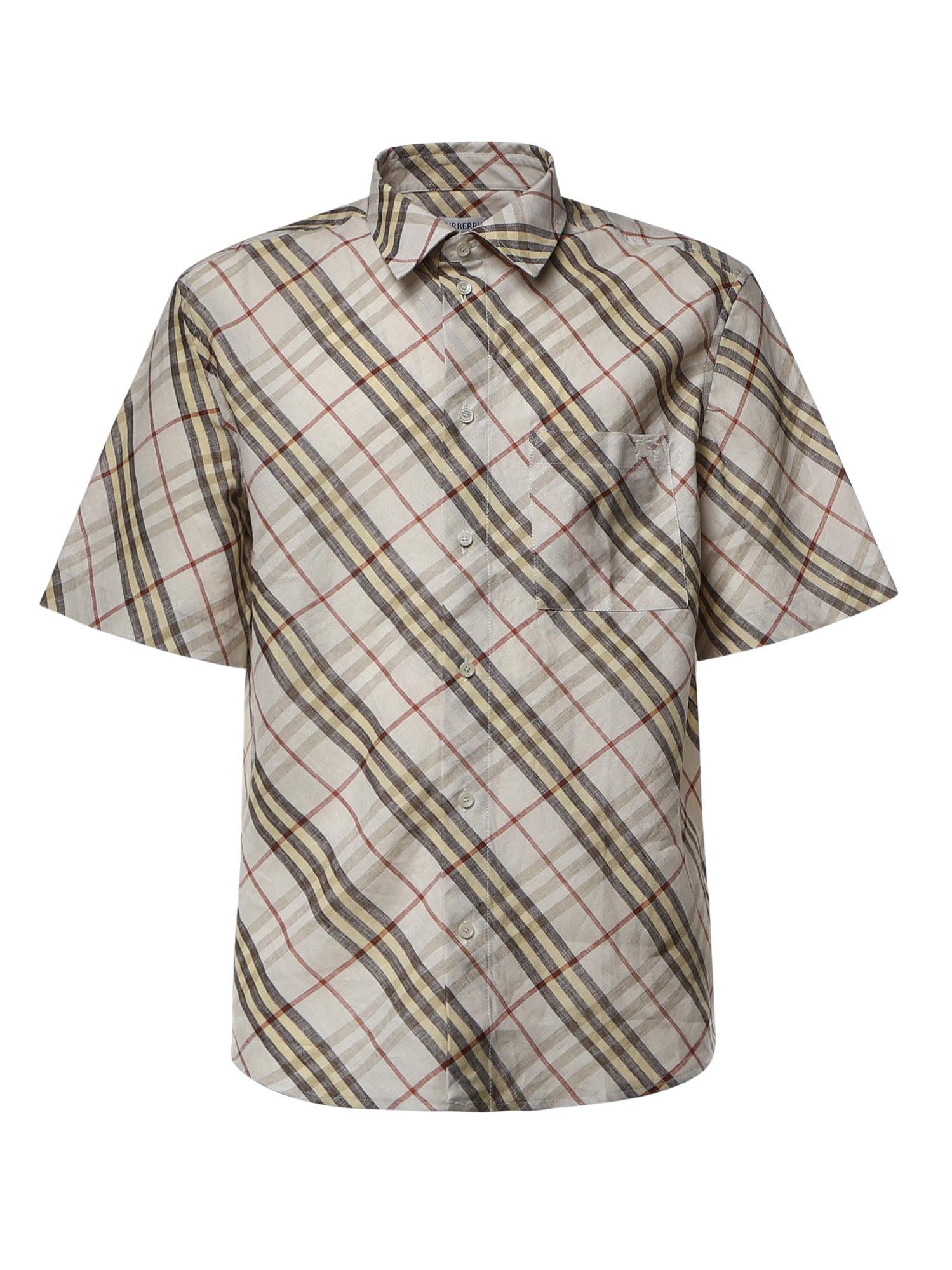 Camicia Check in lino 8123685 B8754 BURBERRY 