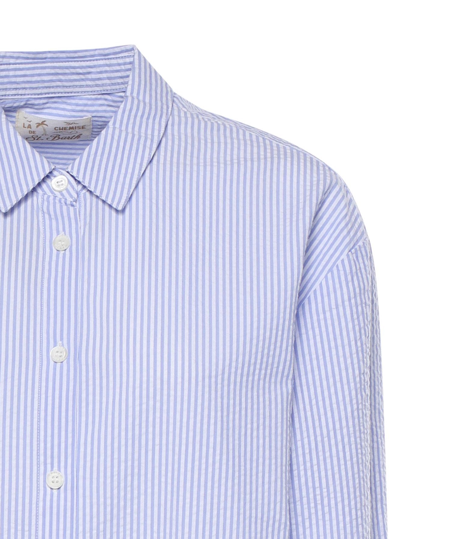 Camicia in cotone a righe con ricamo BRIG001 01374L MC2 SAINT BARTH 
