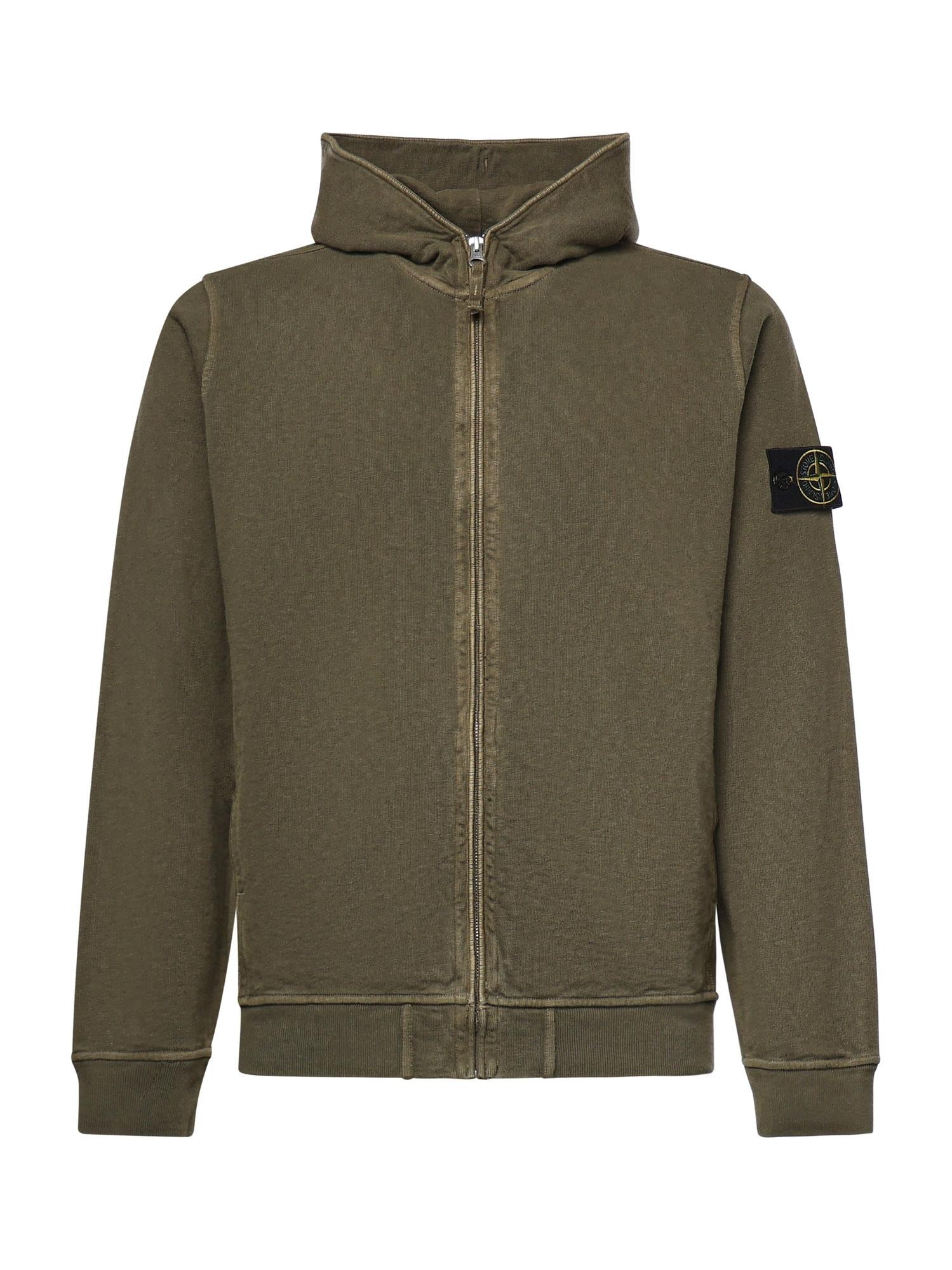 Felpa in cotone malfilé con logo L1S156100032 S0060V015G STONE ISLAND 