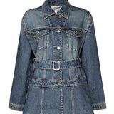 Giacca in denim con baschina<BR/> AA9V0422T536A 525 ALAIA 