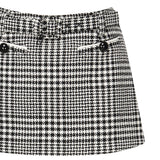 Skort in pied-de-poule<BR/> PF25111SK BW SELF-PORTRAIT 