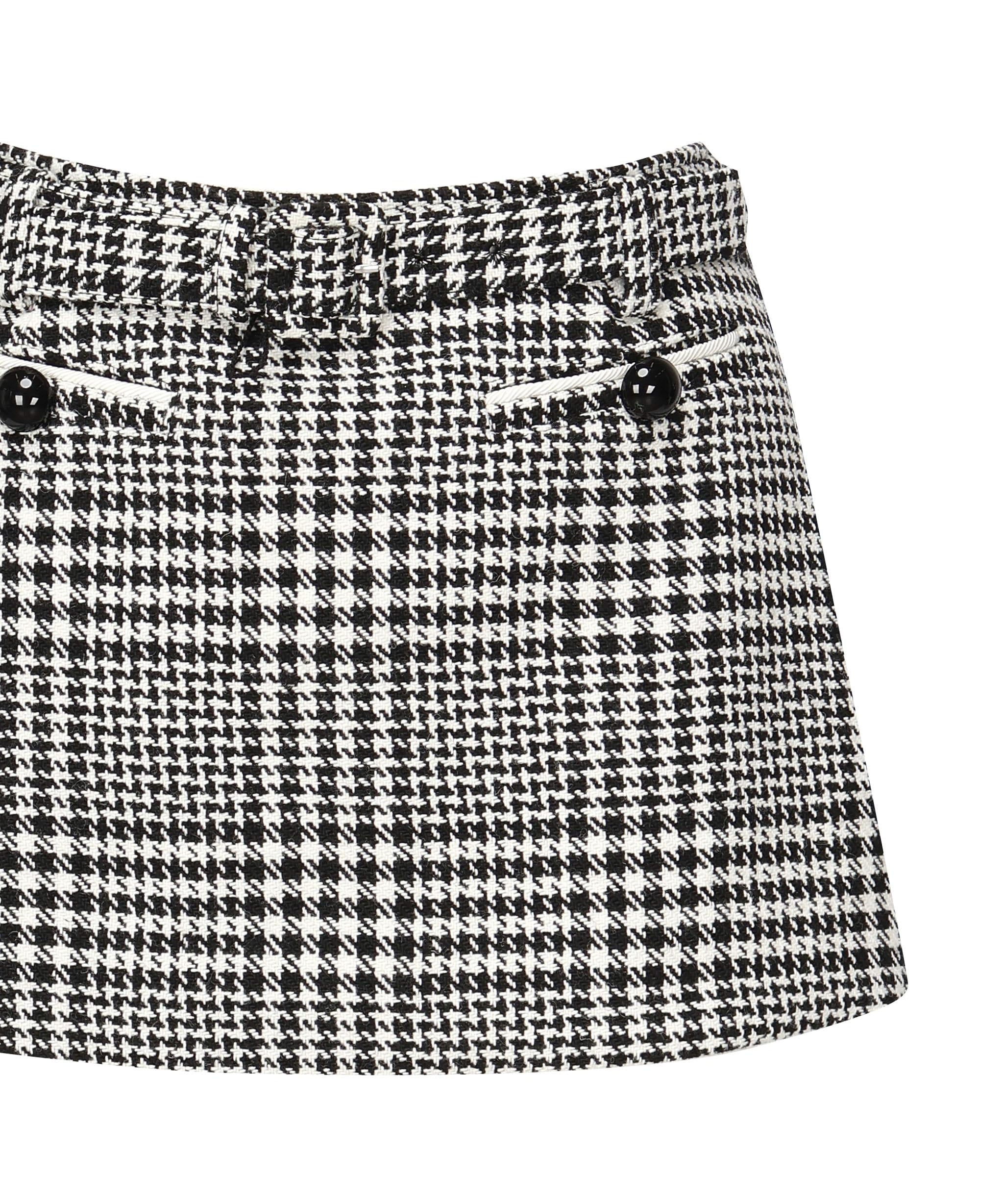 Skort in pied-de-poule<BR/> PF25111SK BW SELF-PORTRAIT 