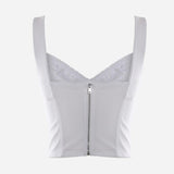 Top in tessuto tecnico con lavorazione in pizzo F7T19T G9798W0800 DOLCE & GABBANA 