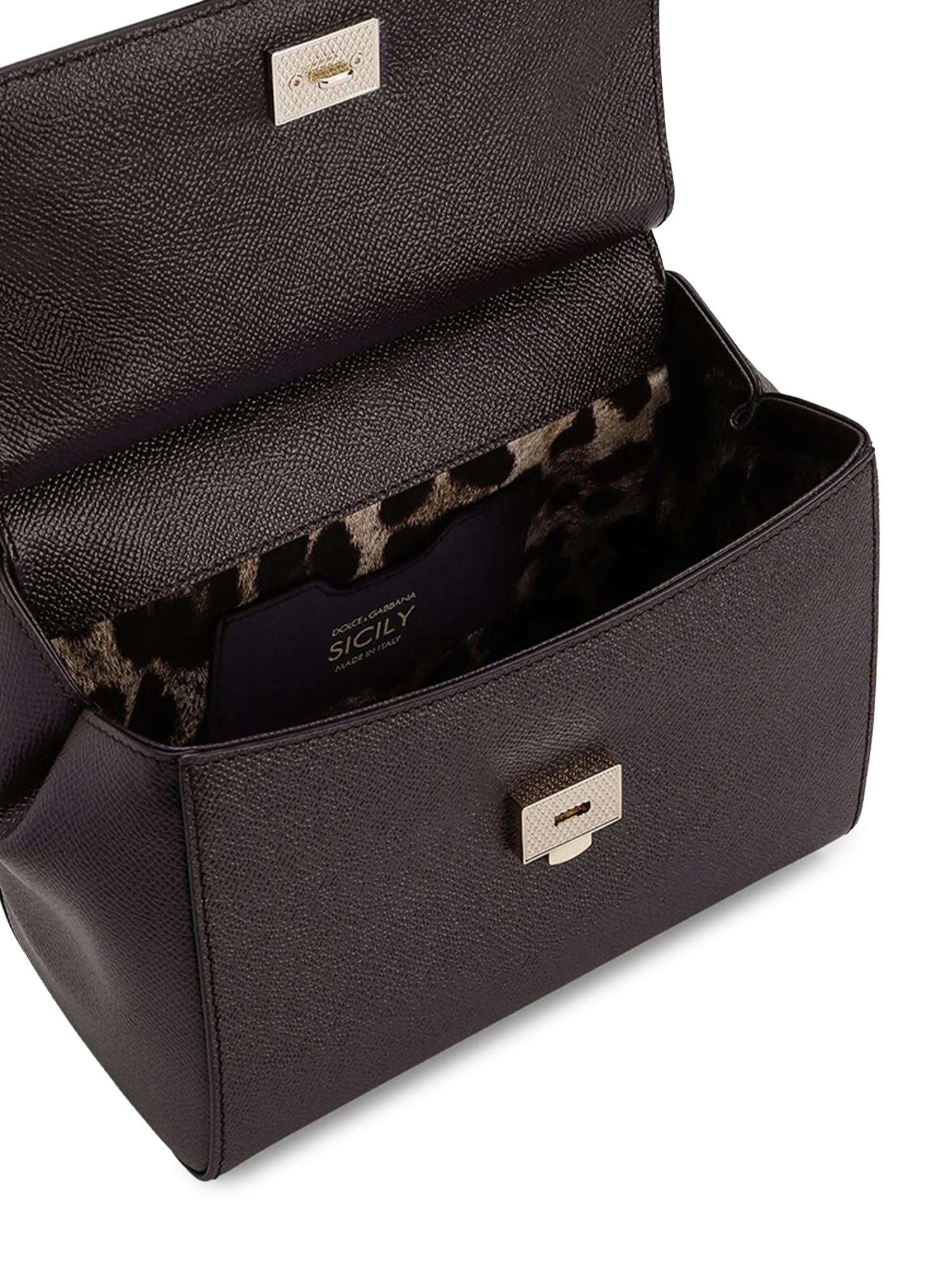 Borsa a mano Sicily piccola in pelle Dauphine BB6003 B10018M073 DOLCE & GABBANA 