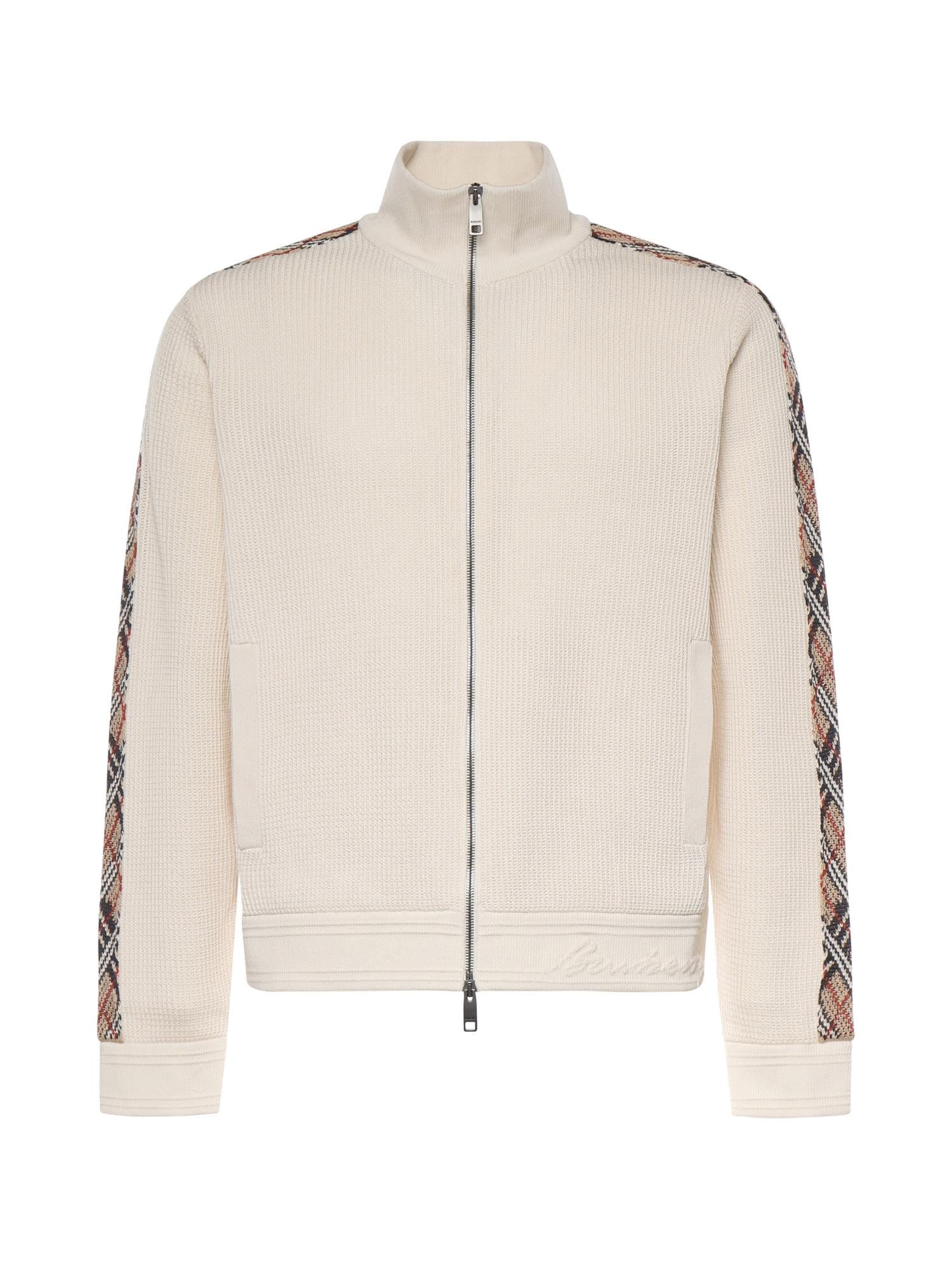 Giacca in cotone con finiture Check 8122452 C5121 BURBERRY 