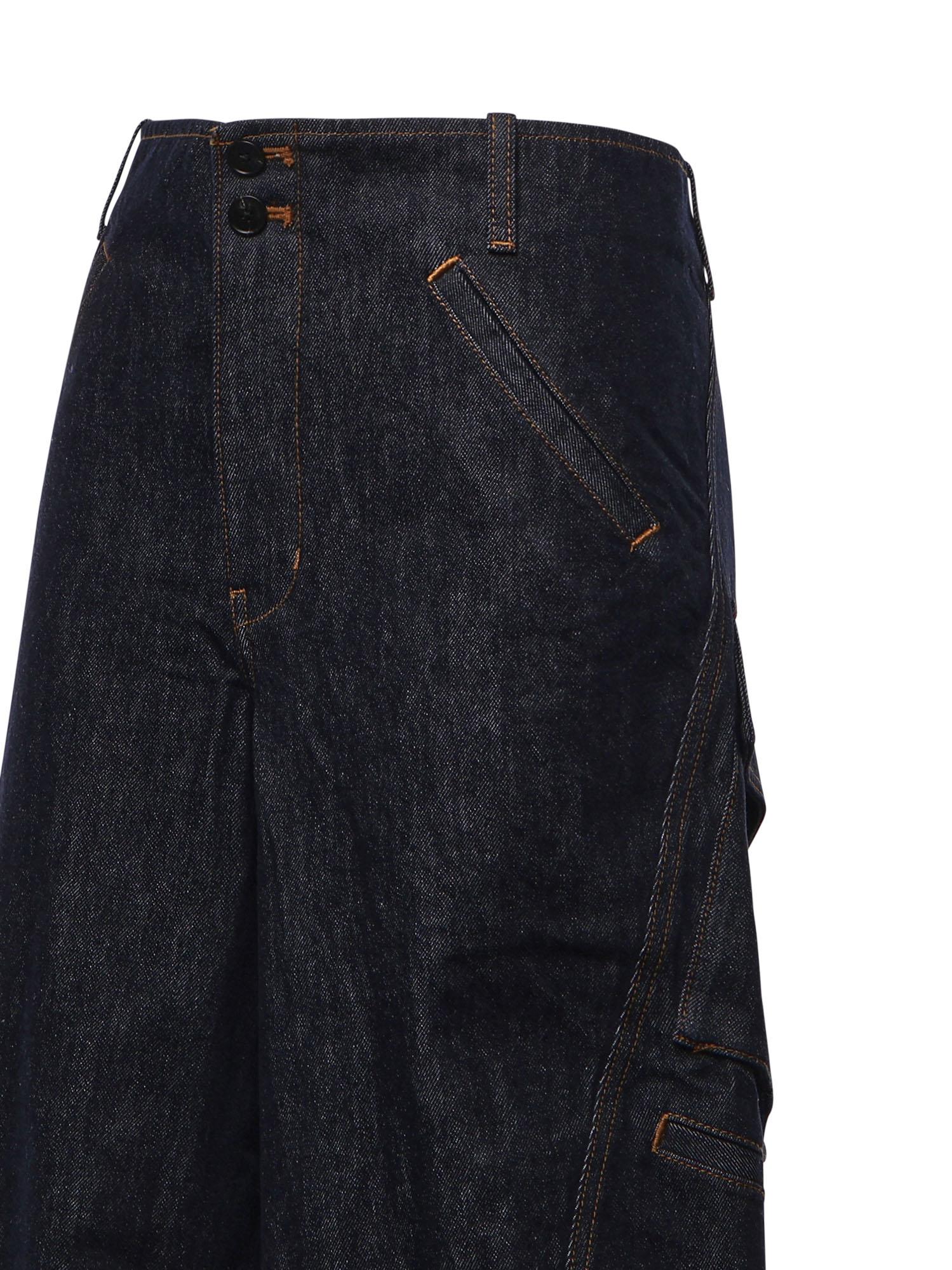Jeans cargo in denim PF26831P BL SELF-PORTRAIT 