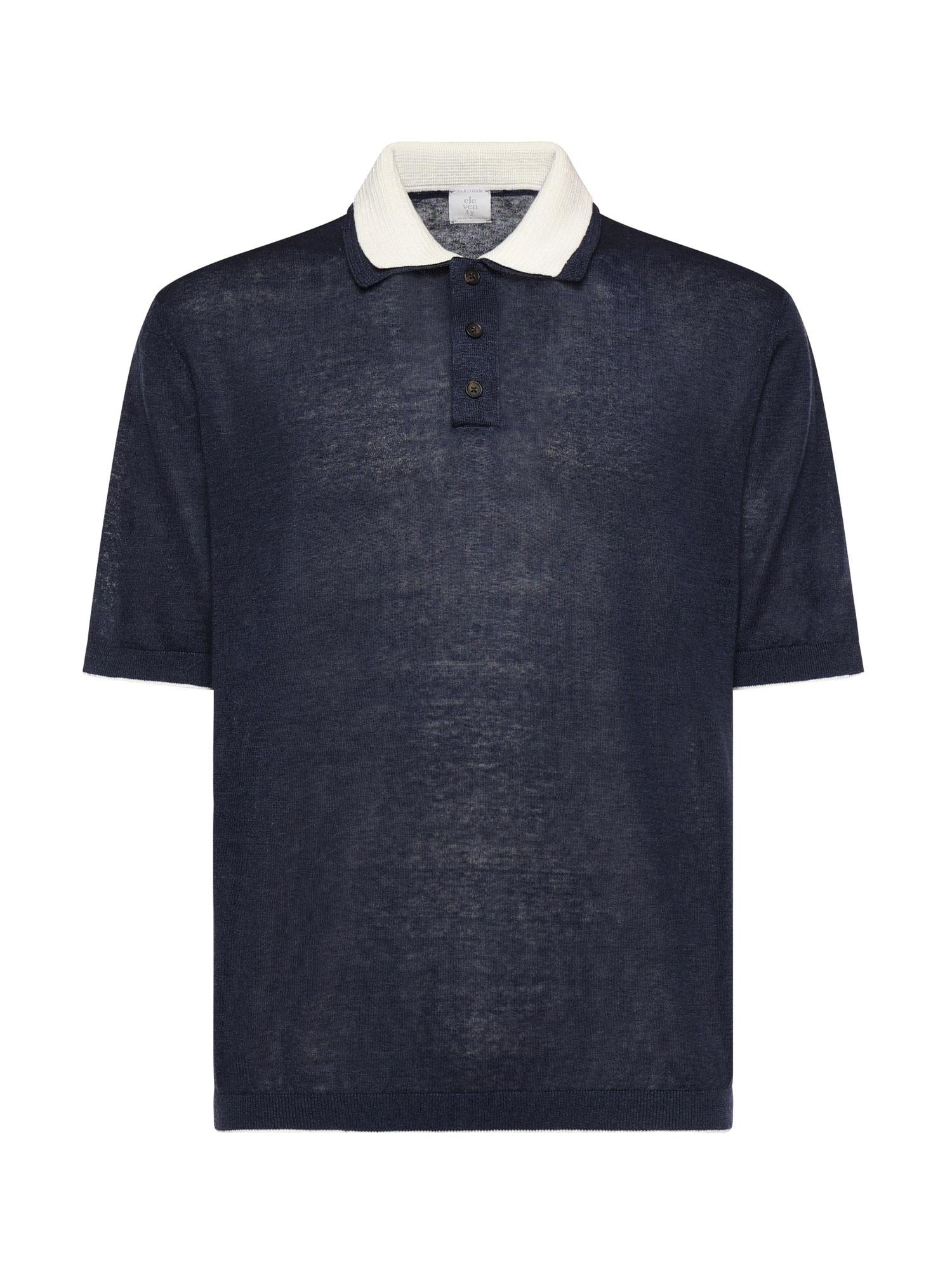 Polo in misto lino M76POLM01MAG0M059 11-01 ELEVENTY 