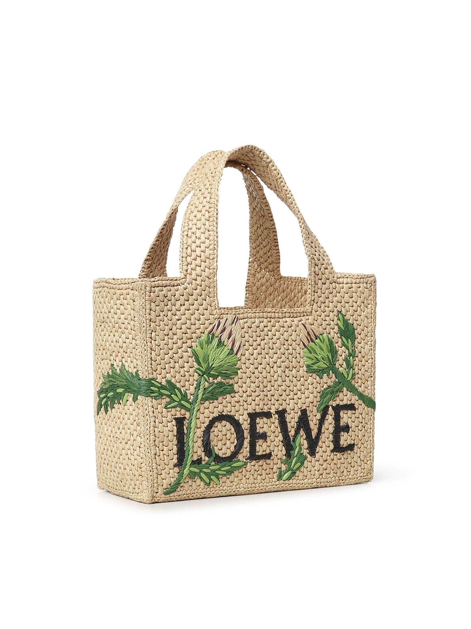 Borsa tote LOEWE Font piccola in rafia ALF1B59X33 2656 LOEWE 