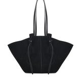Borsa tote Mochi in pelle scamosciata LARGE MOCHI SUEDE BLACK YUZEFI 