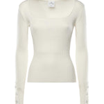 Top Heritage in maglia a costine 126MT0479FI0001 0001 COURREGES 