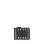 Portacarte Rockstud in vitello granato 7W2P0AI8 VSH0NO VALENTINO GARAVANI 