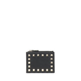 Portacarte Rockstud in vitello granato 7W2P0AI8 VSH0NO VALENTINO GARAVANI 