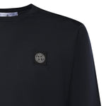 T-shirt a manica lunga con patch Compass in jersey di cotone<BR/> L1S152100031 S0013V0020 STONE ISLAND 