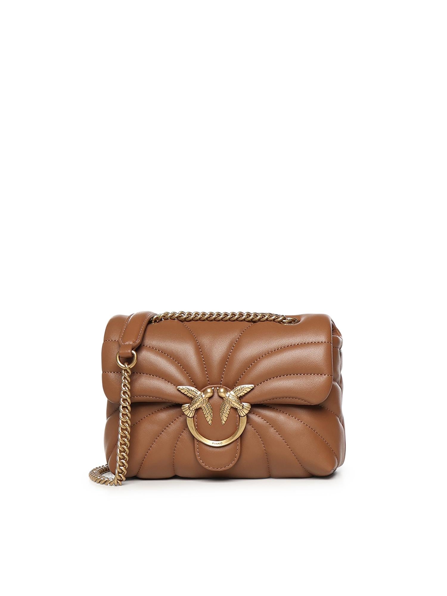 Mini bag Love Bag Puff Butterfly a tracolla in nappa 100039 A1EXL17Q PINKO 