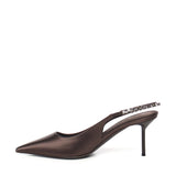 Slingback Lidia in raso PX1764XSTCR EBANO GREY DIAMOND PARIS TEXAS 