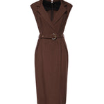 Abito midi a portafoglio con cintura 106565 A2W6L78 PINKO 