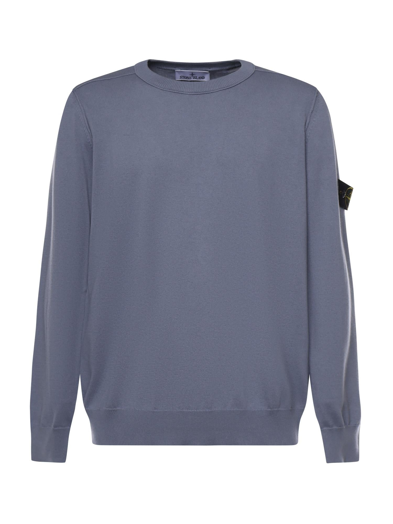 Maglione in cotone con logo L1S155100053 S00B2V0024 STONE ISLAND 
