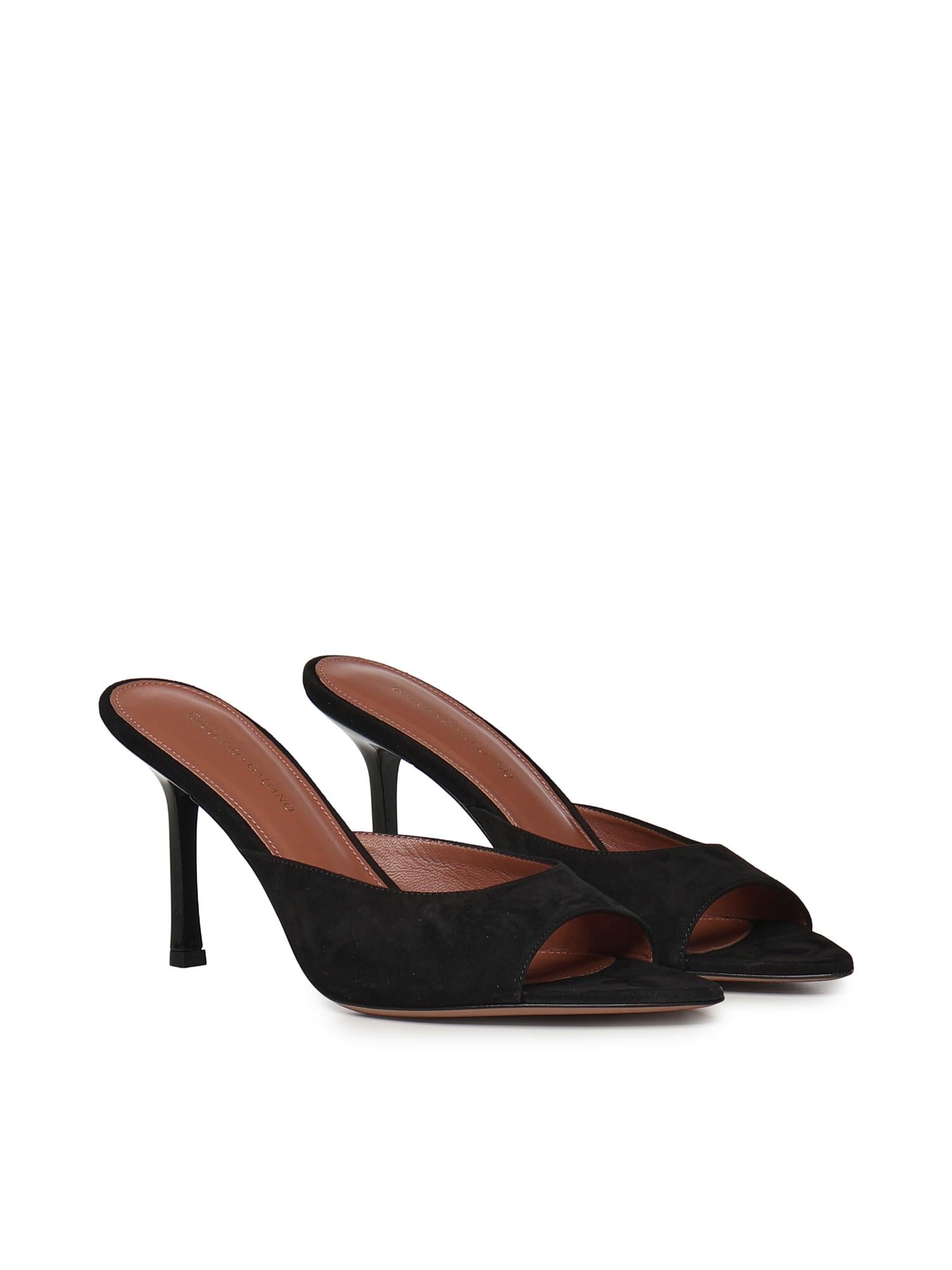 Mule Connie in camoscio CONNIE CAMOSCIONERO GIULIANO GALIANO 