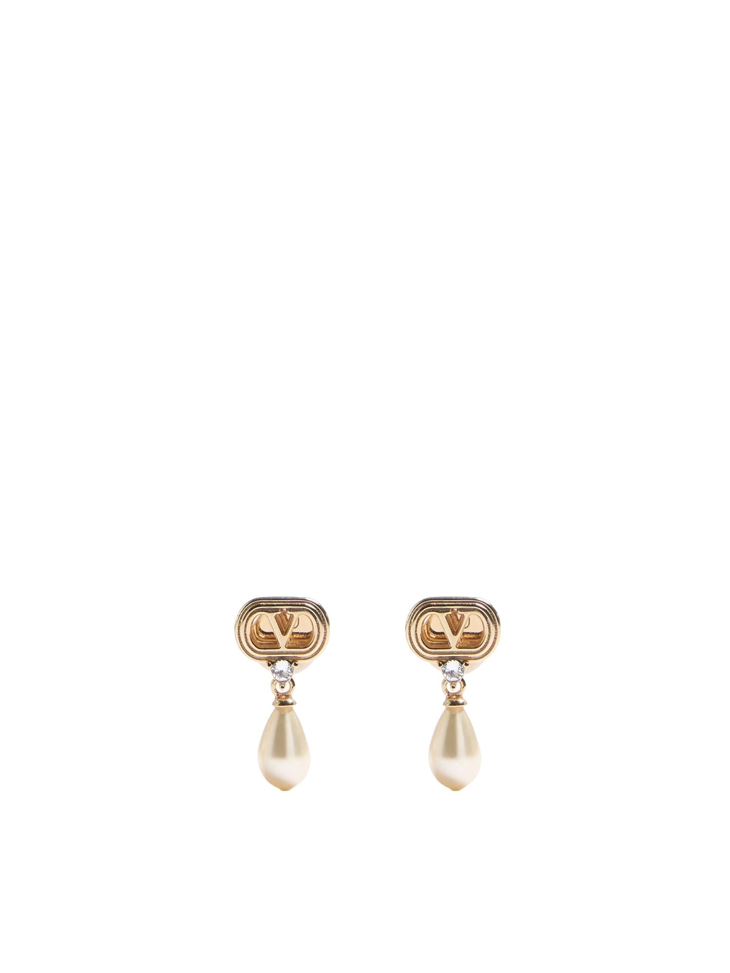 Orecchini Ovalette in metallo, perle e cristalli Swarovski® 8W2J0BG8 QVSBUJ VALENTINO GARAVANI 
