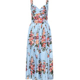 Abito bustier in cotone con stampa floreale F6TTHT HS5UUHC5ZO DOLCE & GABBANA 