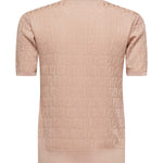 Maglia in cotone e viscosa FF jacquard FZXD57 AUZRF1SAU FENDI 