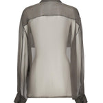 Camicia in chiffon trasparente 788262 Y065W3261 SAINT LAURENT 