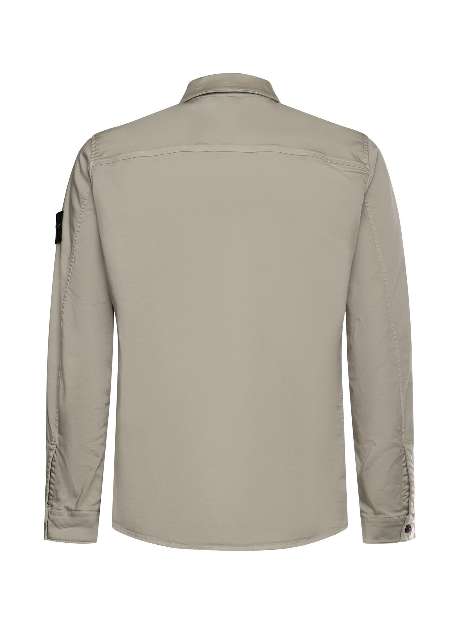 Overshirt in raso di cotone con logo L1S151200015 S0012V0061 STONE ISLAND 