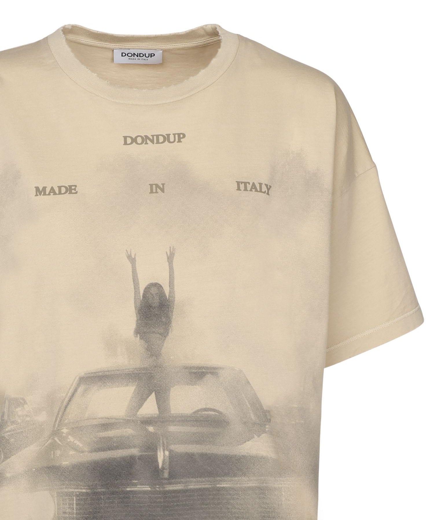 T-shirt con stampa<BR/> DS034 JF0350DLP2010 DONDUP 