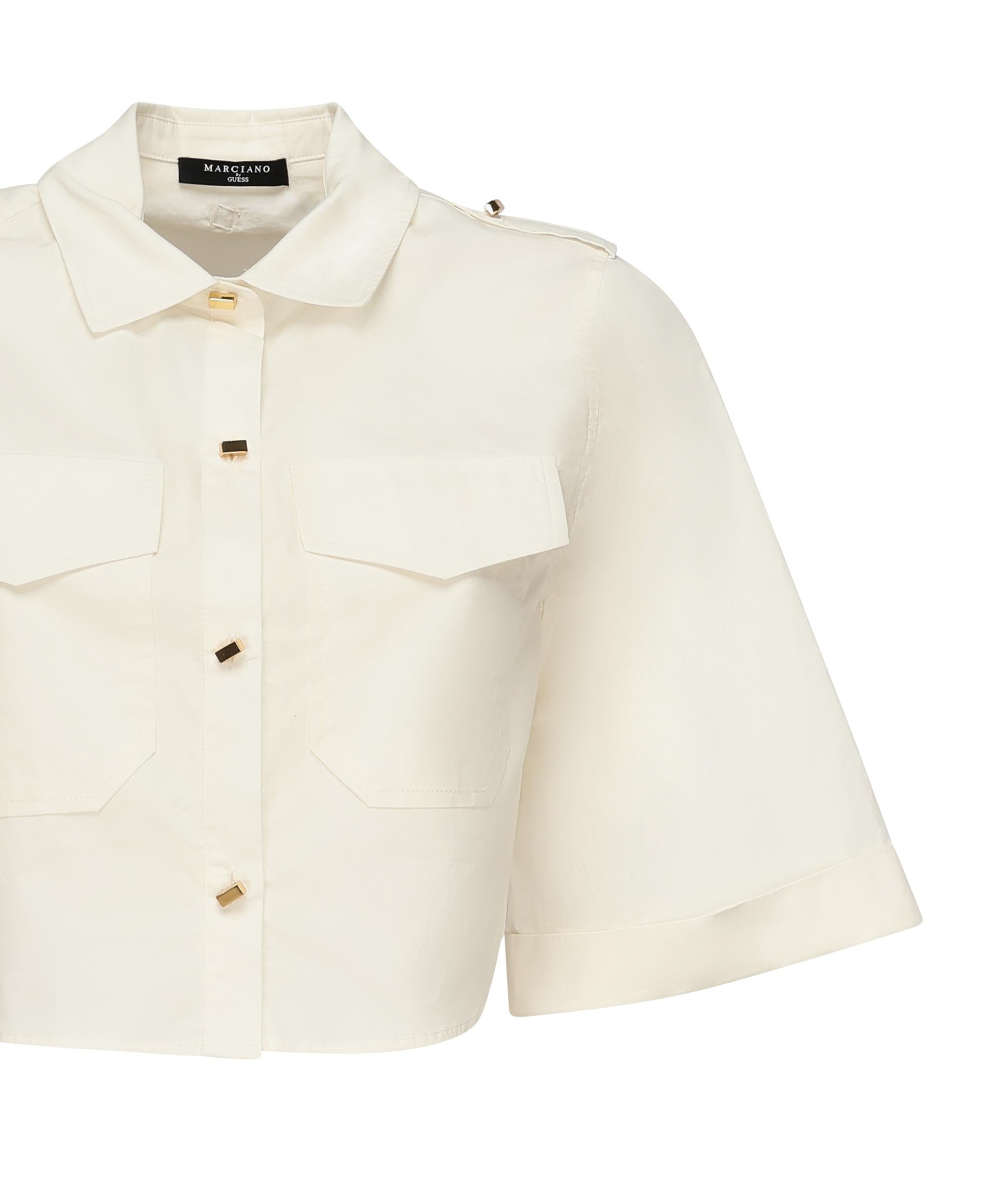 Camicia cropped con tasche 5GGH27 7315AG053 MARCIANO BY GUESS 