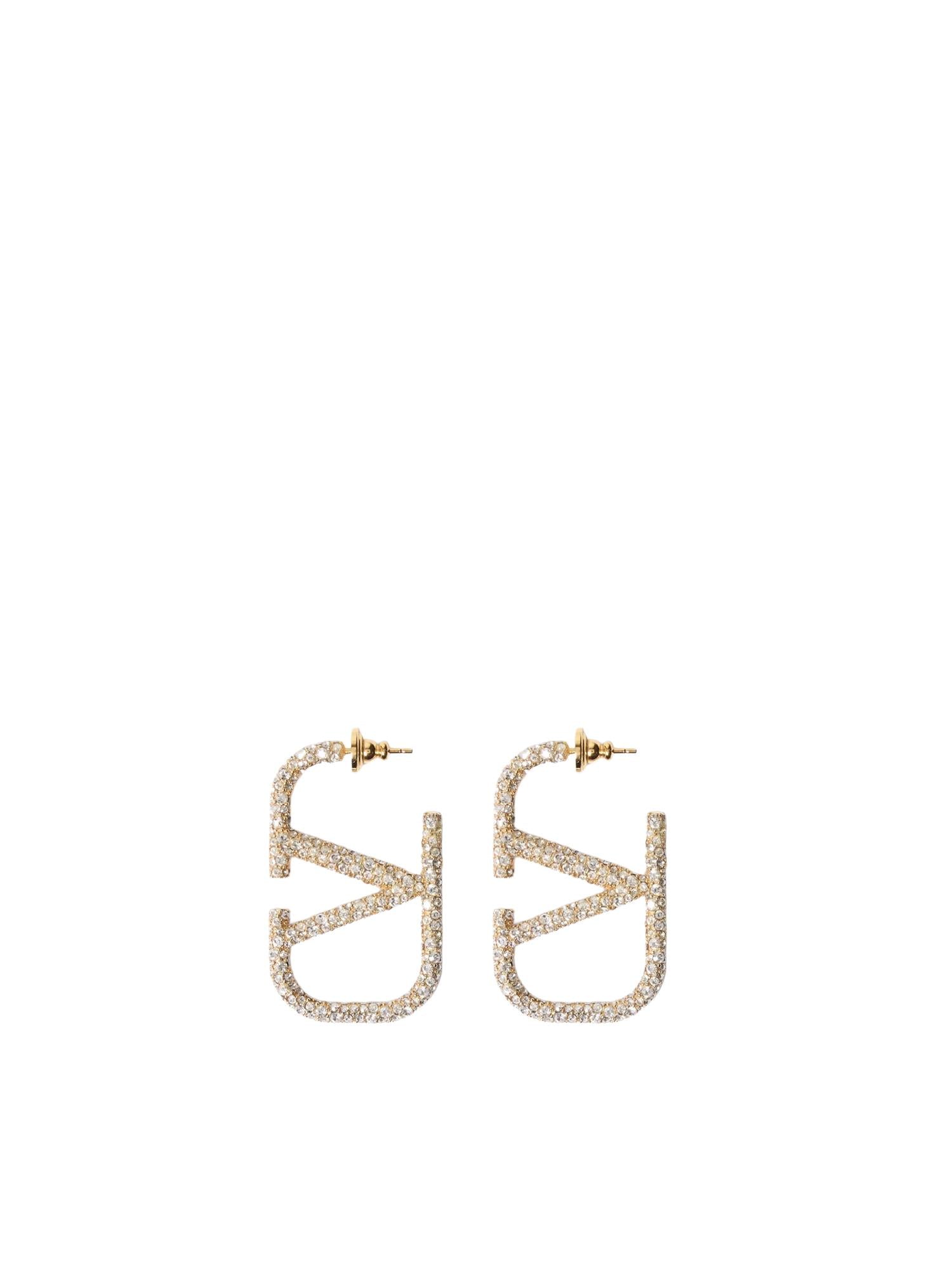 Orecchini Vlogo Signature in metallo e cristalli Swarovski® 7W2J0G04 YCWMH5 VALENTINO GARAVANI 