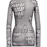 Miniabito in maglia stramata DA565 M01043D961 DONDUP 