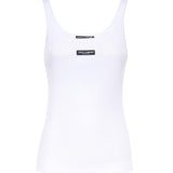 Canotta in cotone a coste F8W45T FU7AVW0800 DOLCE & GABBANA 