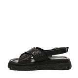 Sandalo flat Thea Tress A55379 NERO CARMENS 