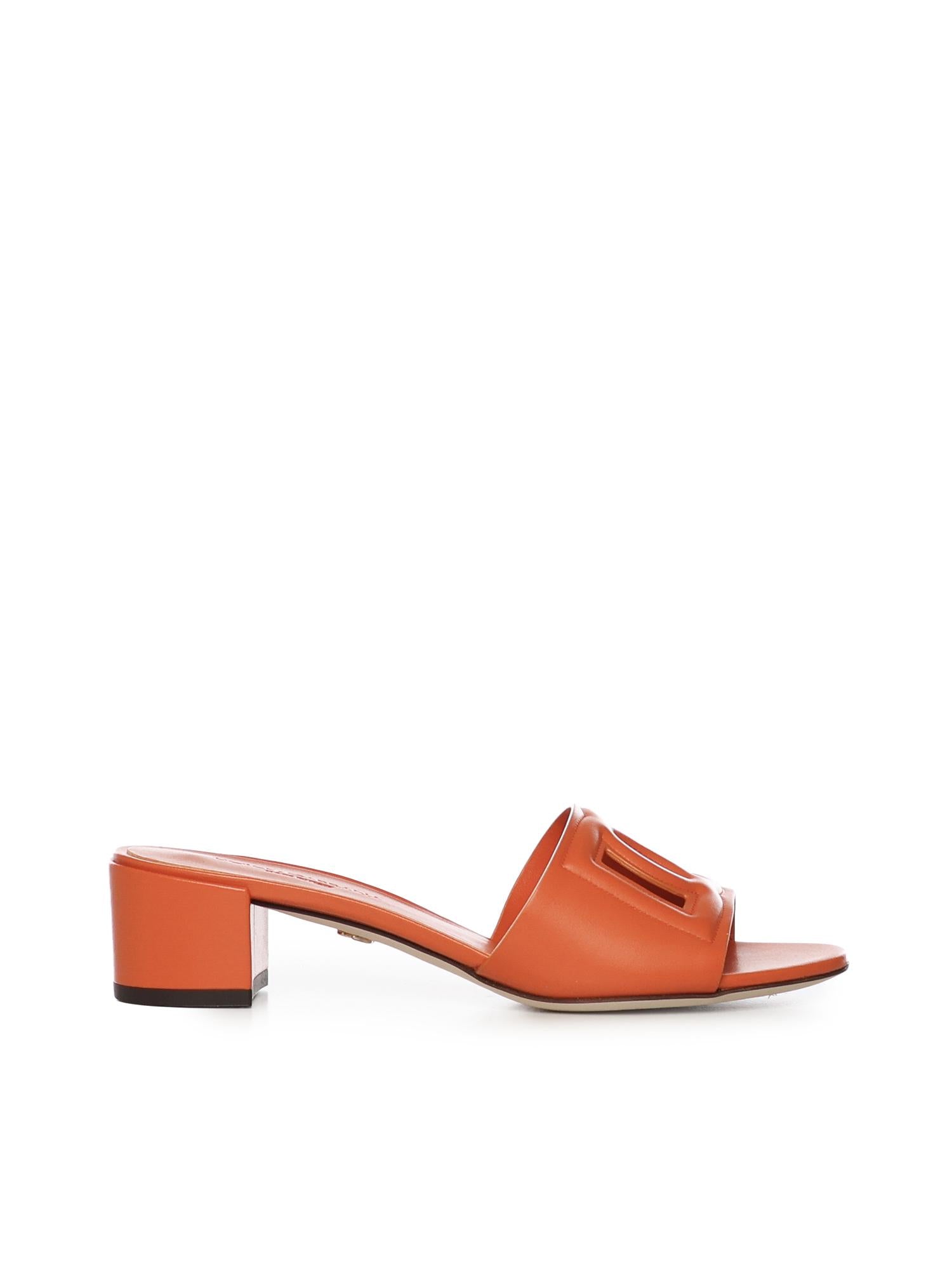 Slide in pelle di vitello con logo CR1139 AY32980244 DOLCE & GABBANA 