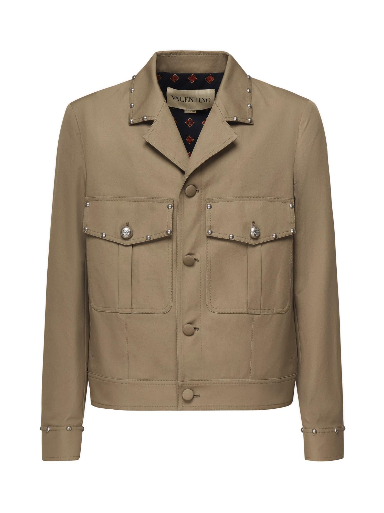 Giacca in cotone con borchie 7V3CIQ30 AWVE04 VALENTINO GARAVANI 