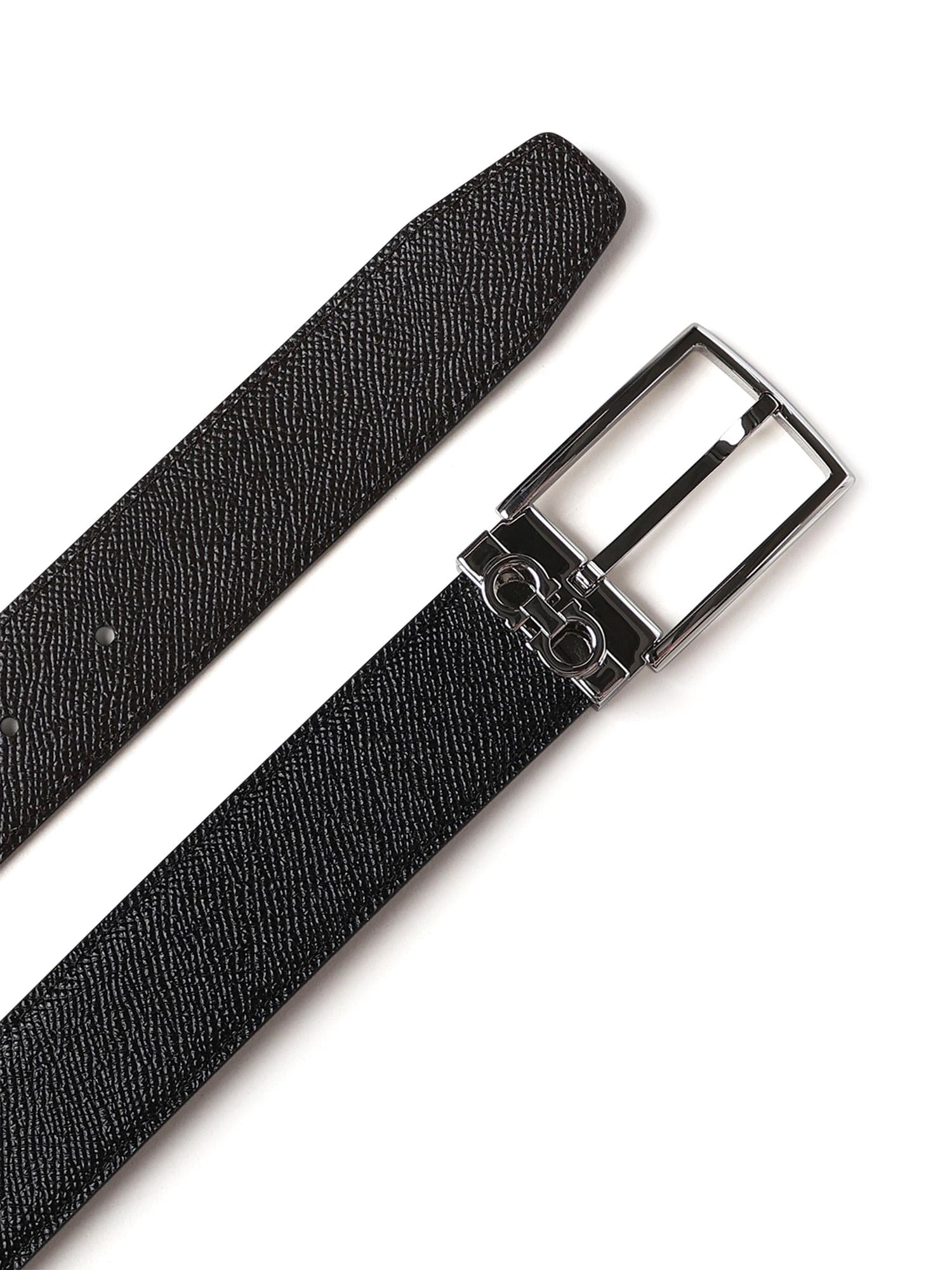 Cintura regolabile Gancini in pelle<BR/> 67A037 708206002 FERRAGAMO 
