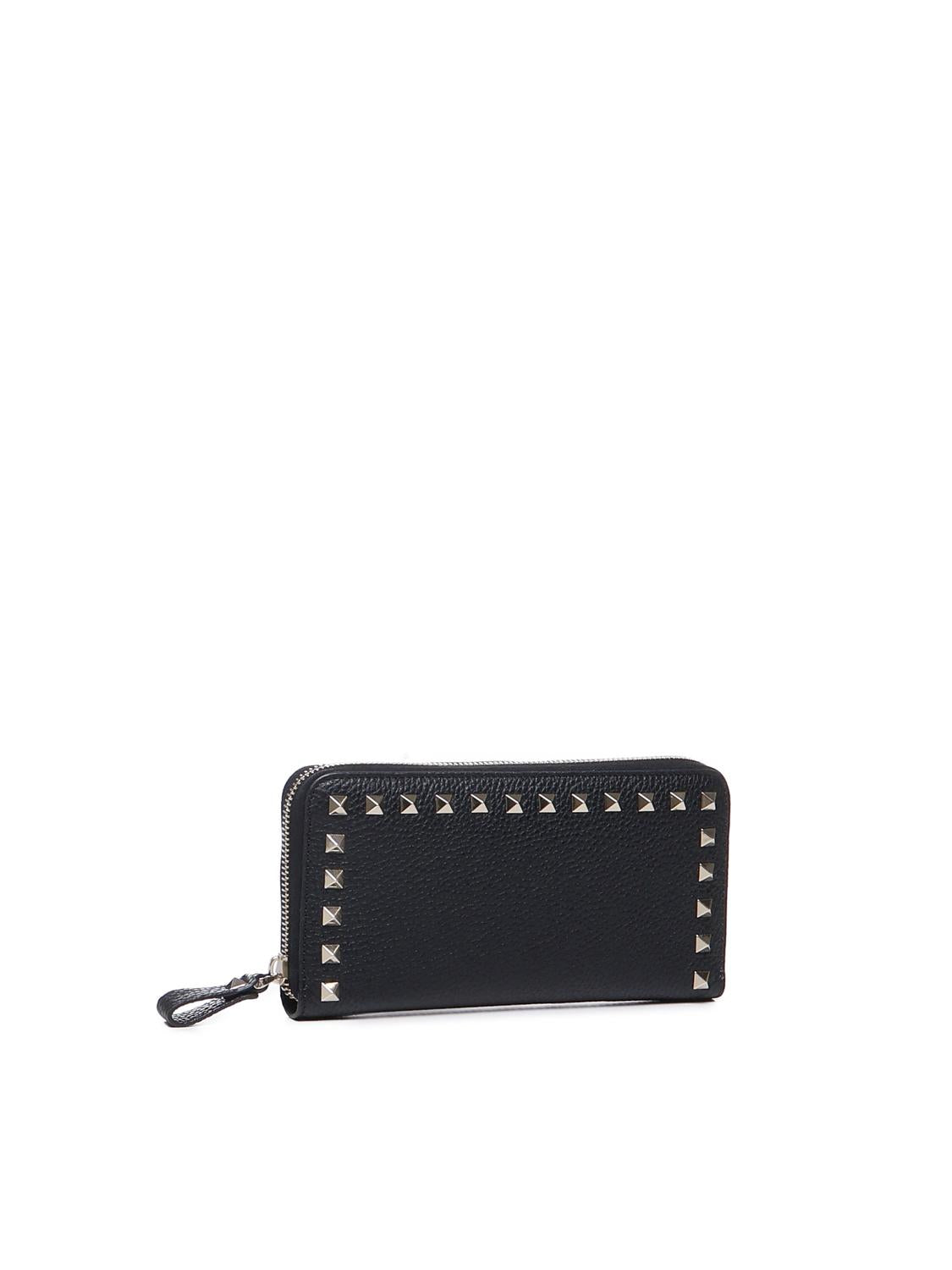 Portafoglio con zip Rockstud 7W2P0645 VSH0NO VALENTINO GARAVANI 