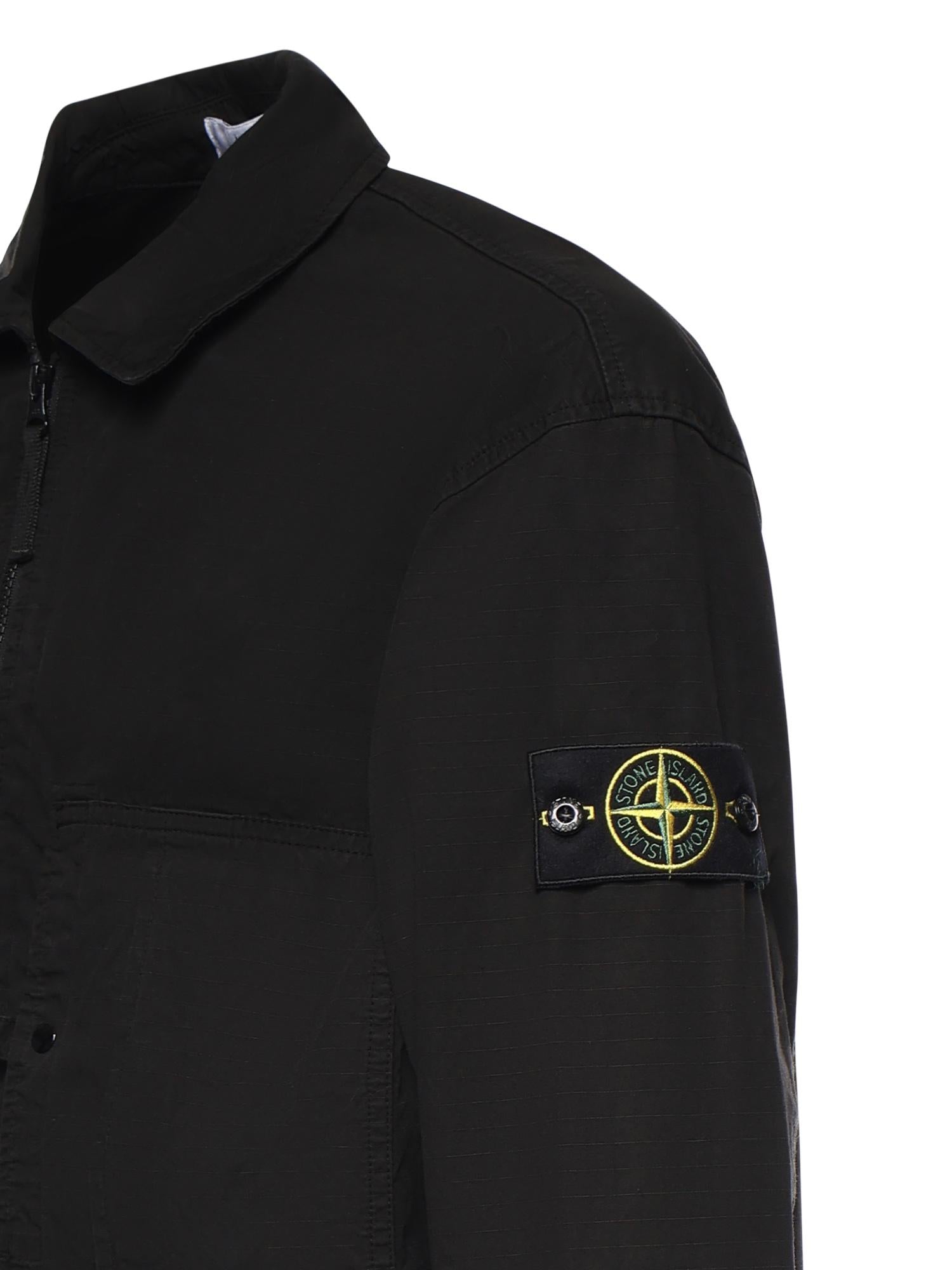 Overshirt in cotone con logo L1S151200005 S0298V0029 STONE ISLAND 