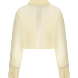 Camicia cropped Jasen in organza di seta 2413382 615 KHAITE 