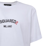 T-shirt in cotone con logo S71GD1631 D20020100 DSQUARED2 