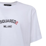 T-shirt in cotone con logo S71GD1631 D20020100 DSQUARED2 