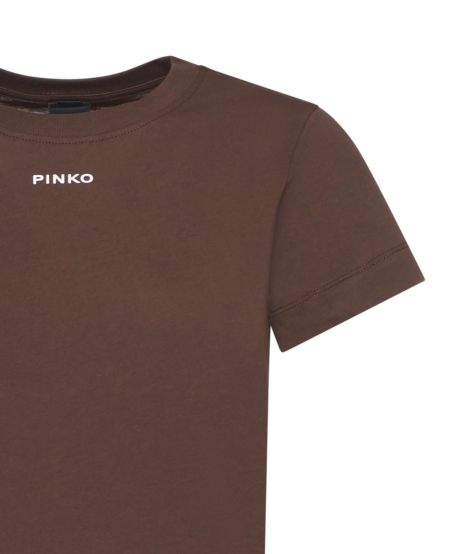 T-shirt con logo lettering 100373 A34FL78 PINKO 