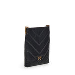 Bustina in pelle motivo chevron 105352 A2W2Z99Q PINKO 